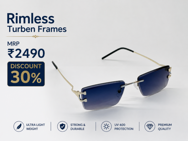 Rimless Turben Frames – Premium Eyewear